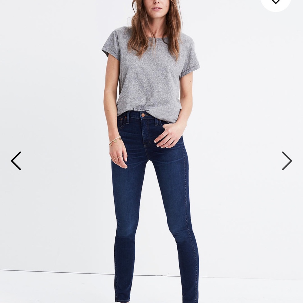 Madewell 9” high rise skinny jeans